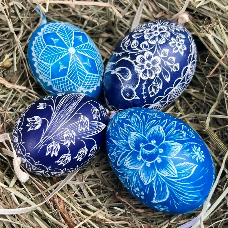 Echte handbemalte und gekratzte Ostereier im Chiemgauer Heimatwerk Trachten-Onlineshop